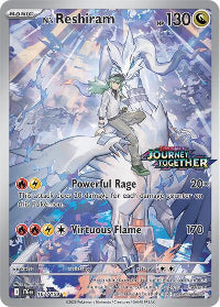 Pokemon Journey Together N's Reshiram Stamped Promo Card Sealed