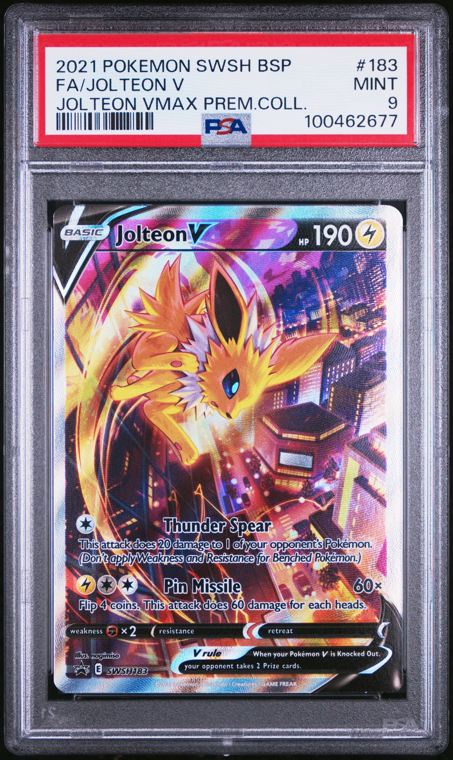 Jolteon V SWSH183 PSA 9